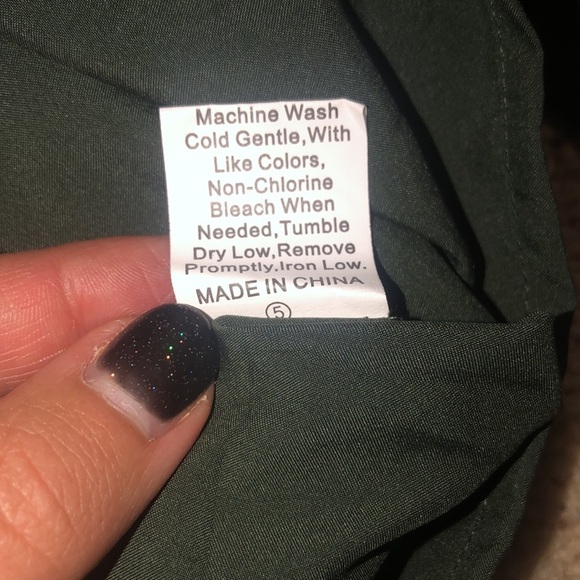 Shein Green sheer off the shoulder large top - Picture 4 of 4